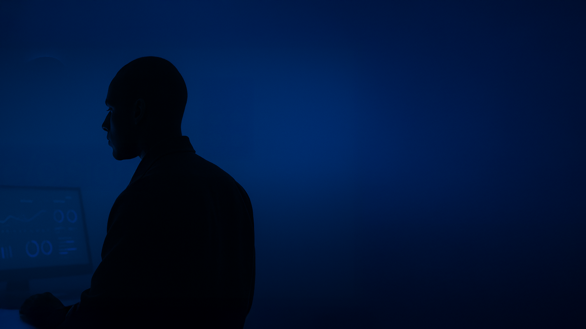 Professional contemplating business decisions in uncertainty